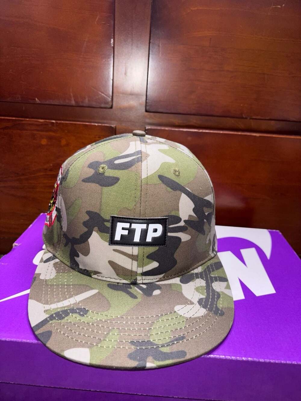 FTP Living In Hell Firearm Camo Fitted Hat 7 1/8